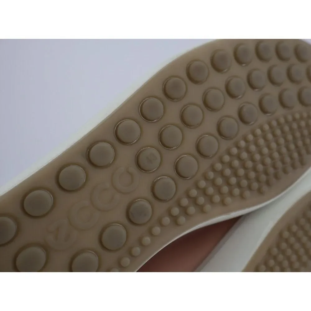 Ecco Women's Soft 7 Sneaker Size 43 12 Pink Blush Leather Lace Up Shoes Comfy